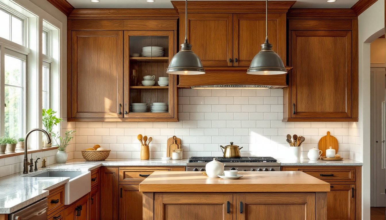 craftsman style kitchen cabinets