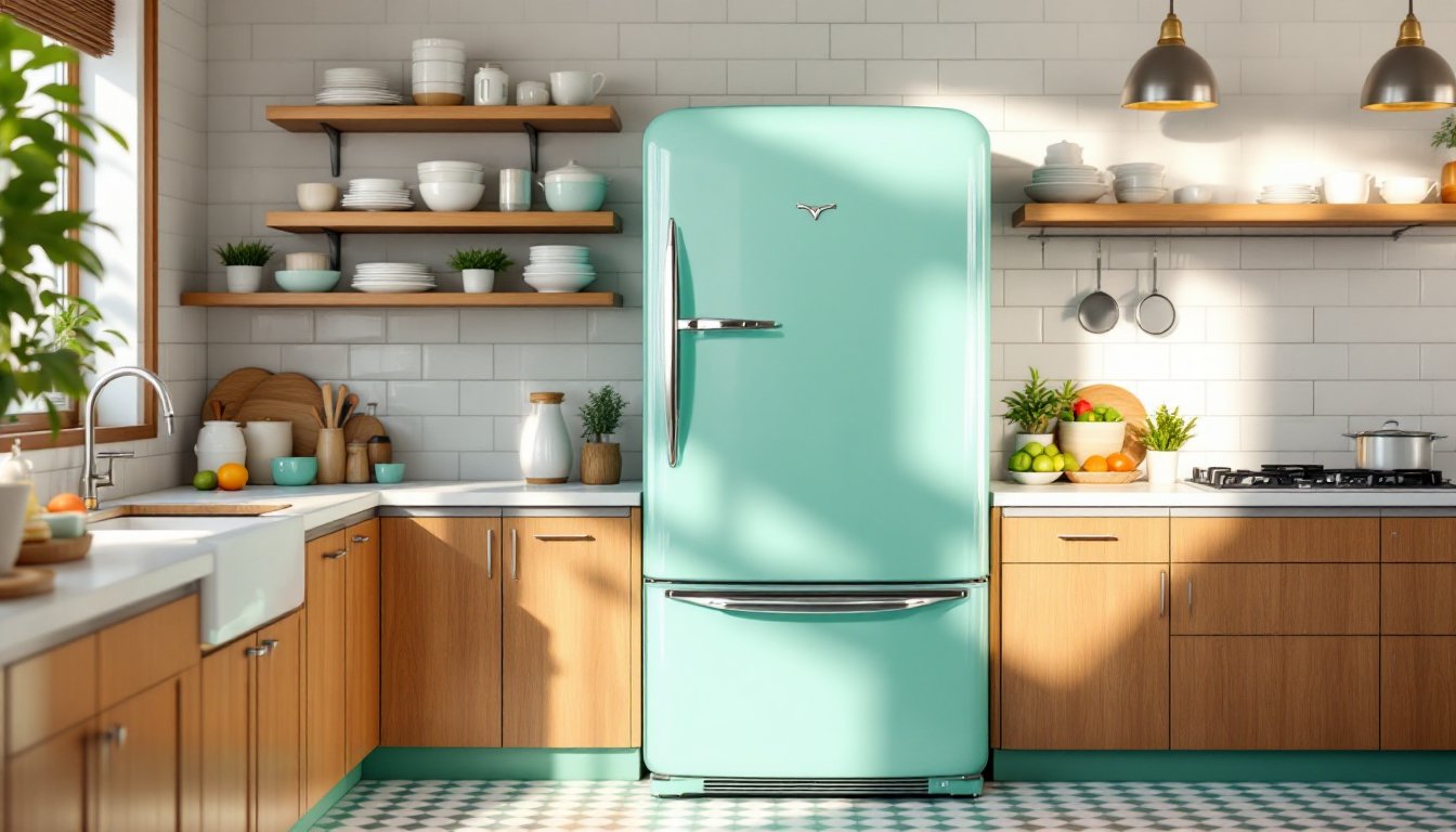 vintage style refrigerator